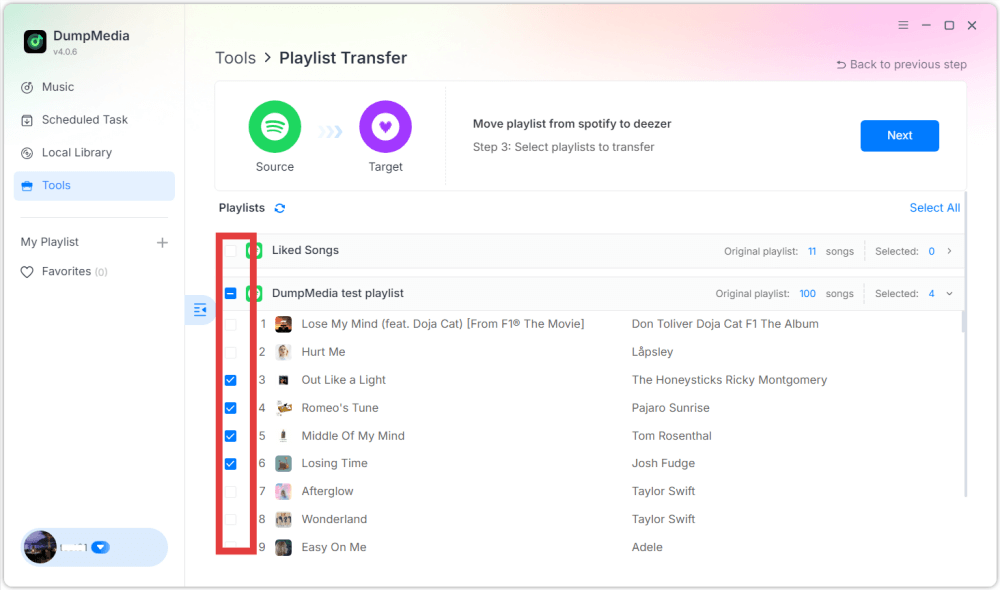 Transfer YouTube Music Playlists