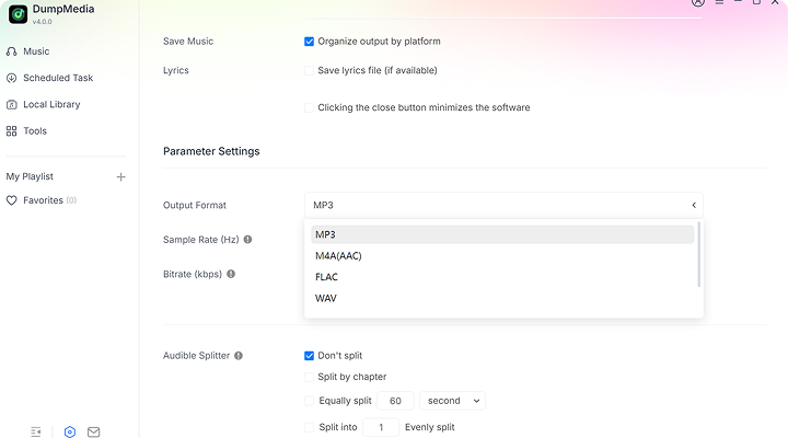 Customize the Output Settings You Want