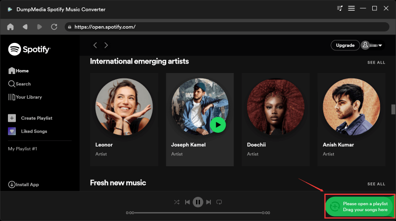 追加 Spotify 変換する音楽