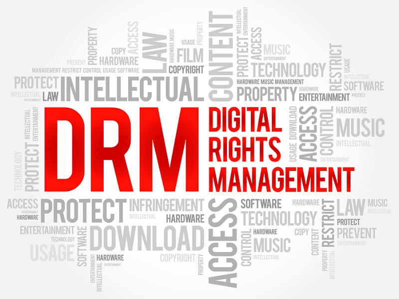 DRM 保護により、ユーザーによる動画の保持と変更が制限されます