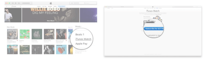 MacPCを使用してiTunesMatchを購読する