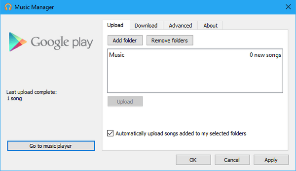 Google Playミュージックに曲をアップロードする