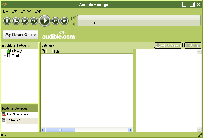 AudibleManagerを介したAudibleBooksのダウンロード