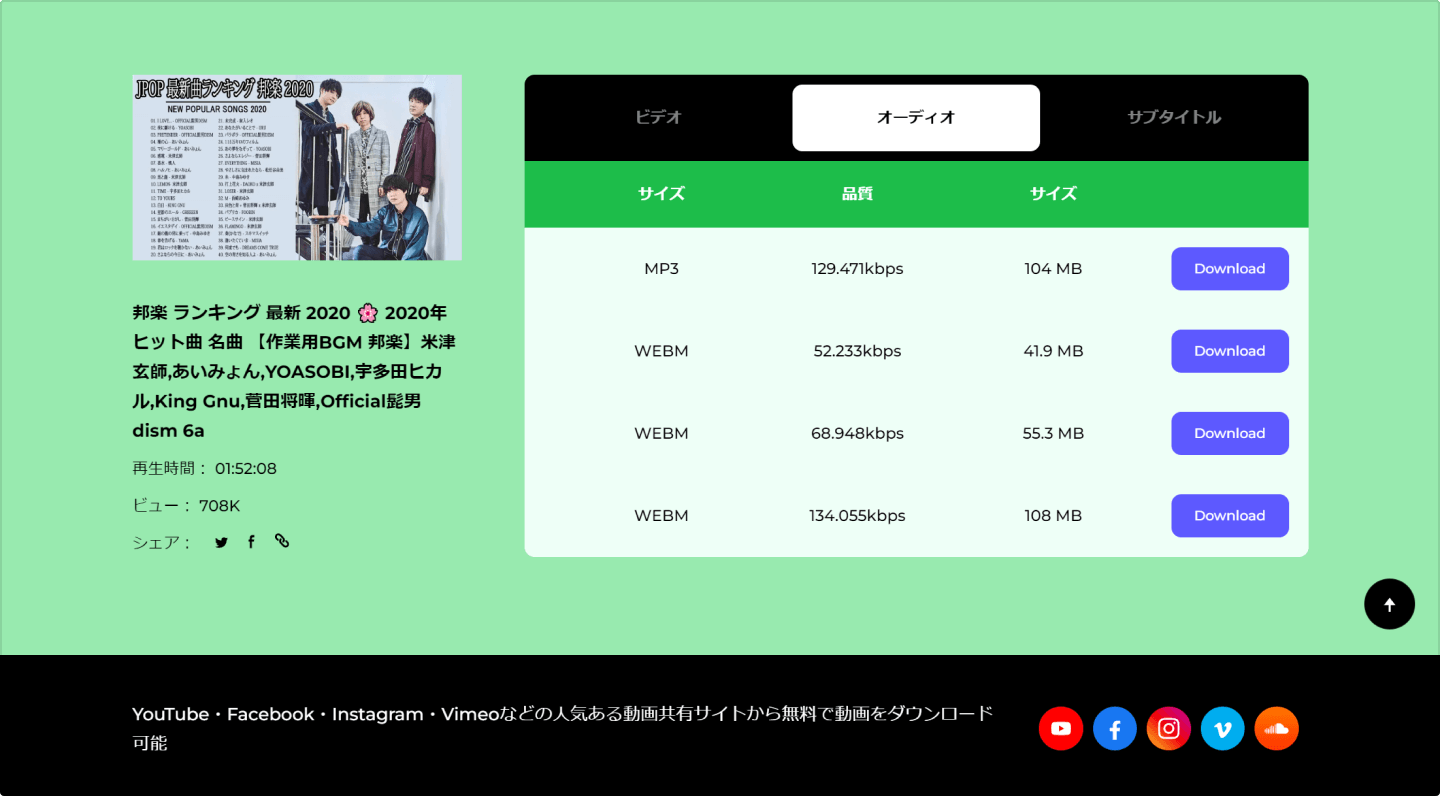 オンラインでニコニコ動画をMP3形式でダウンロードする