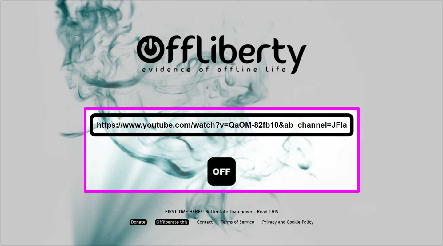 ダウンロードしたい動画をOfflibertyにペーストする