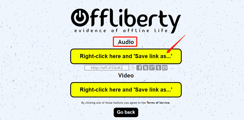 Offlibertyを使って動画の音声のみダウンロードする