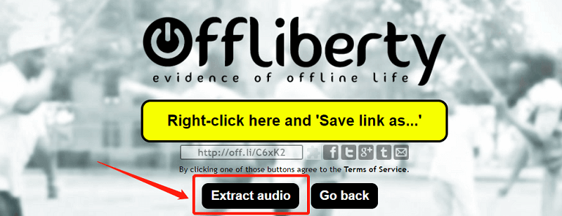 Offlibertyで動画の音声を抽出して音声のみダウンロードする