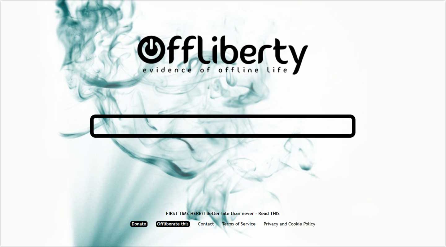 Offlibertyの公式サイトへアクセスする